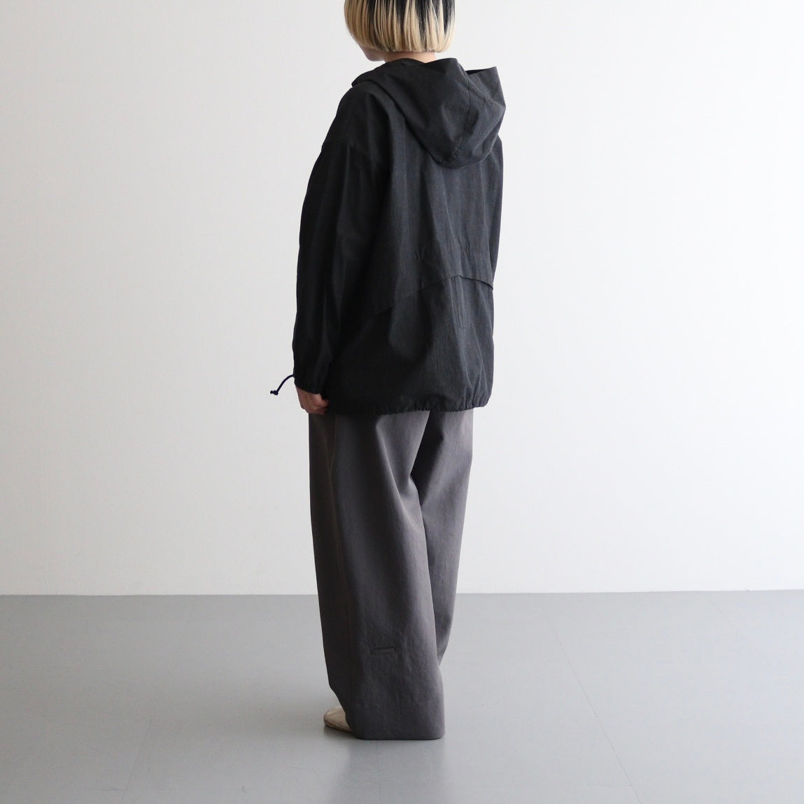 ワイドフーディーシャツ #SUMI [D125-T691]