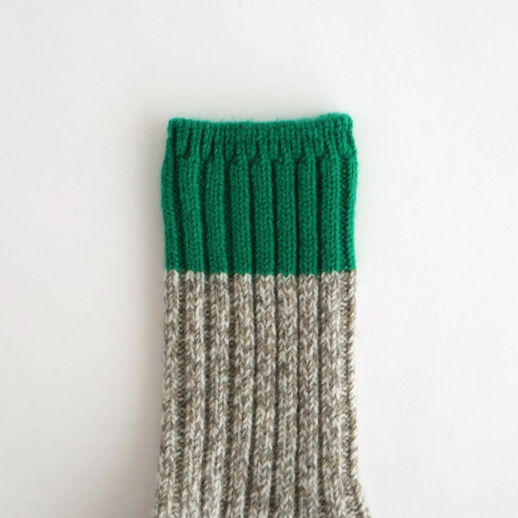 MERINO WOOL RAGG SOCKS #GREEN [R1536-AW25]