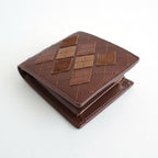 argyle half folded wallet #argyle brown [zw-c-hfw]