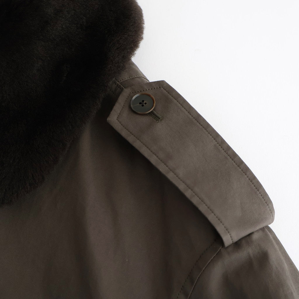 WASHED FINX COTTON GABARDINE FLIGHT BLOUSON #DEEP OLIVE [A25AB01HM]