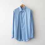 COTTON SILK STRIPE SHIRT #SAX BLUE STRIPE [A26AS01CS]