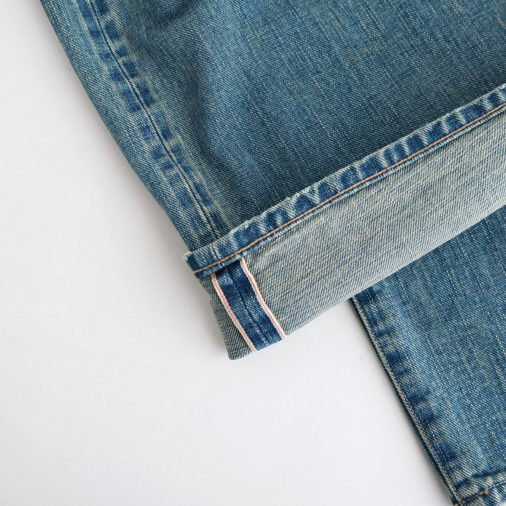 DESTRESSED MODERN DENIM WIDE CUT #FADED INDIGO [26440430]