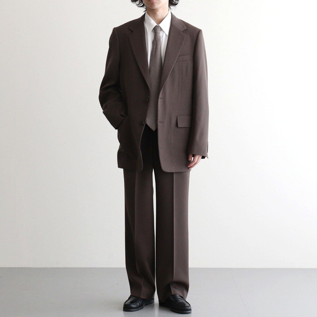 LIGHT WOOL MAX GABARDINE JACKET #DARK BROWN [A26AJ01MG]