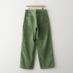 GARMENT-DYED FINX CORDUROY 5P WIDE PANTS #DUSTY GREEN [A26SP01FX]