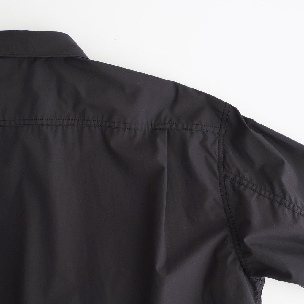 綿タイプライター L/S シャツ #BLACK [HQ-B002-051]