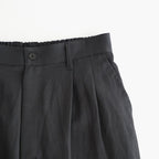 VIS/LI BRIGHT TWILL WIDE EASY TROUSERS #DARK CHARCOAL [ST.1466]