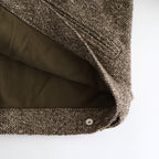 HOMESPUN TWEED ZIP BLOUSON #BROWN [A25AB01HT]