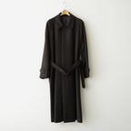WOOL CASHMERE RAGLAN SLEEVE BALMACAAN COAT #DARK BROWN [ST.1535]