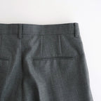 BLUEFACED WOOL TWO-TUCK SLACKS #GRAY STRIPE [A25AP05BS]