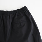 綿ツイル微起毛 ワイド2タックパンツ #BLACK [HQ-P006-051]