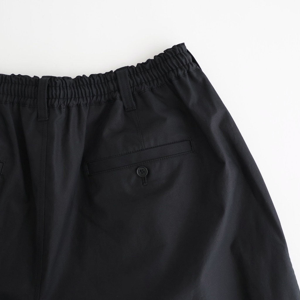 綿ツイル微起毛 ワイド2タックパンツ #BLACK [HQ-P006-051]