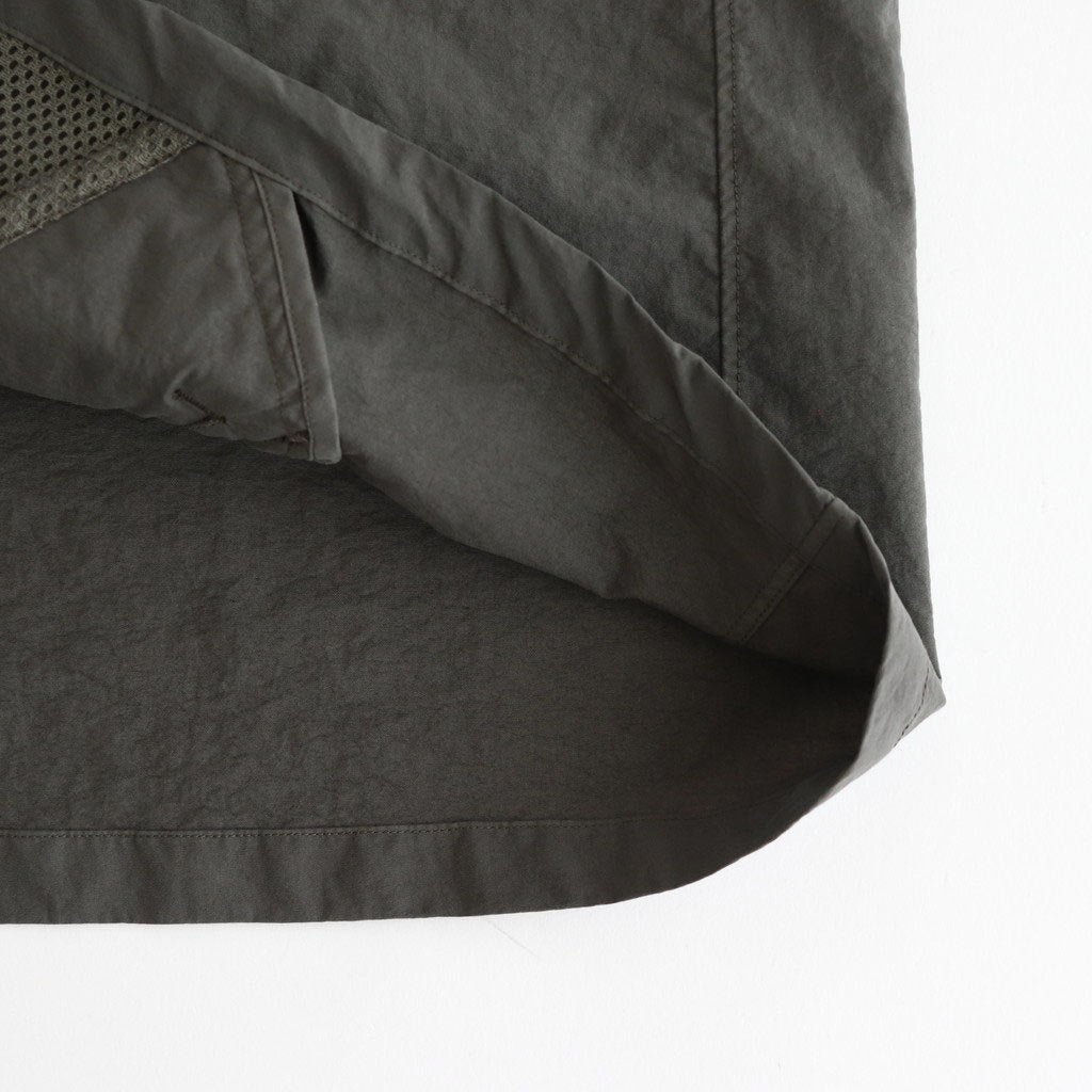 FMSTJK - ナイロンタッサー ガーメントダイ ショートモッズコート #92 Elephant Grey [SN_FR1002JK]