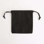 Double Faced DRAWSTRING POUCH : M #BLACK [DA75]