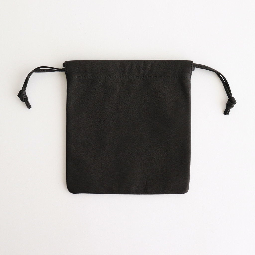 Double Faced DRAWSTRING POUCH : M #BLACK [DA75]