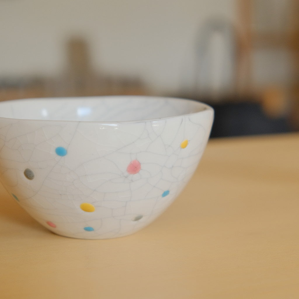 ボウル 小 貫入 #カラフルドット