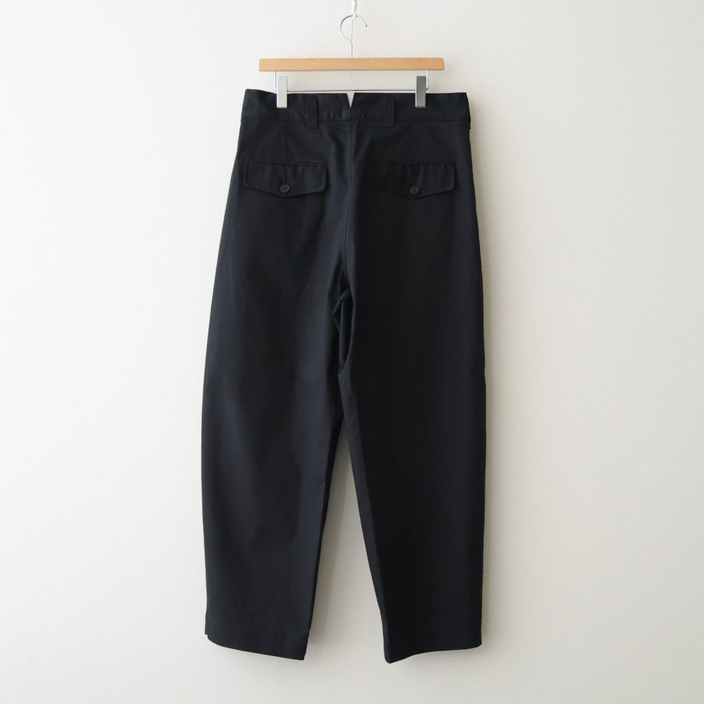 綿サテンストレートパンツ #BLACK [HP-P025-051]