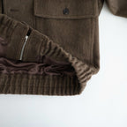 HAIRY WOOL MOHAIR CHAMBRAY BLOUSON #BROWN [A26AB01WB]