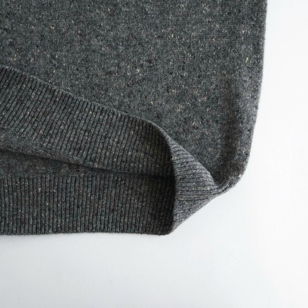 CASHMERE NEP KNIT POLO #MIX GRAY [A26AP02NE]