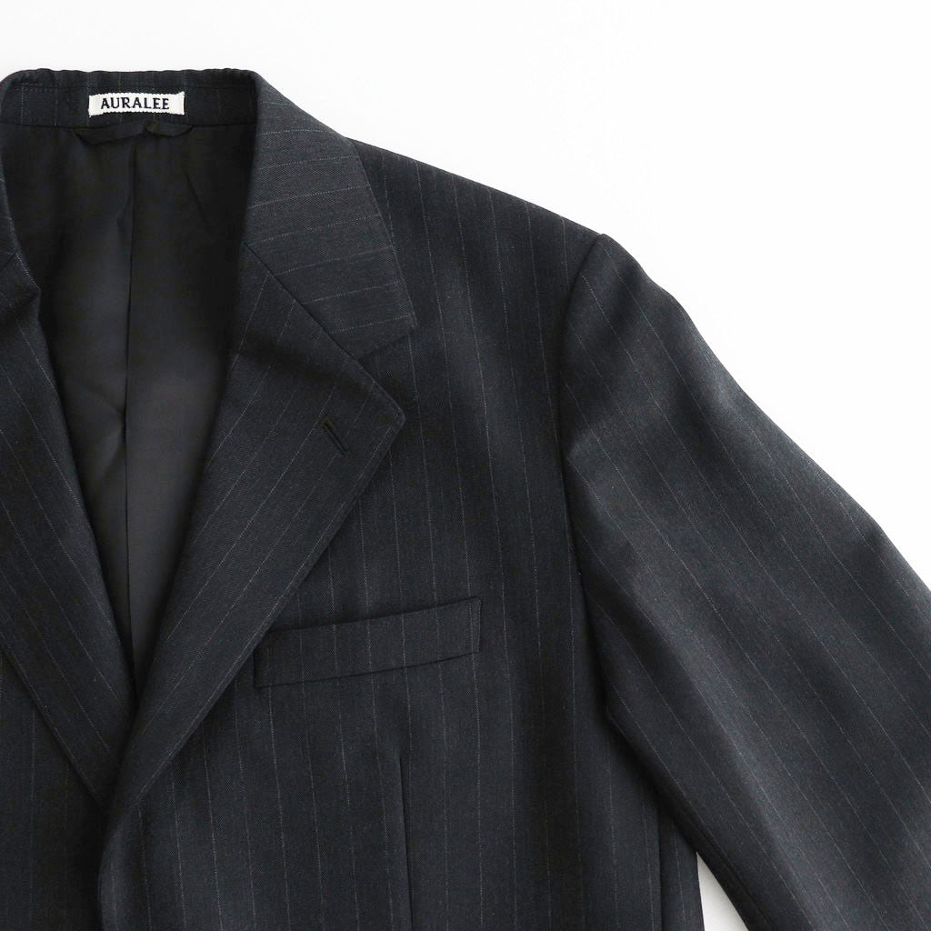 BLUEFACED WOOL JACKET #CHARCOAL NAVY STRIPE [A26AJ01BS]
