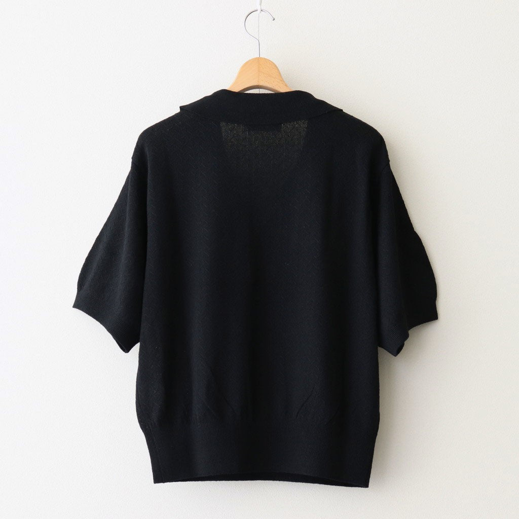 GIMA KNIT POLO SHIRTS #BLACK [25880601]
