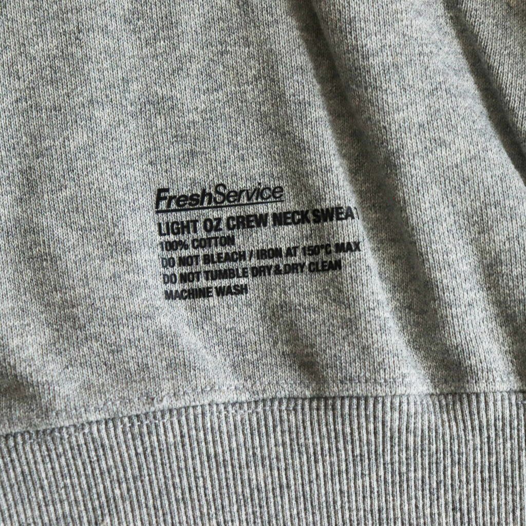 LIGHT OZ CREW NECK SWEAT #H.GRAY [FSC251-70160B]