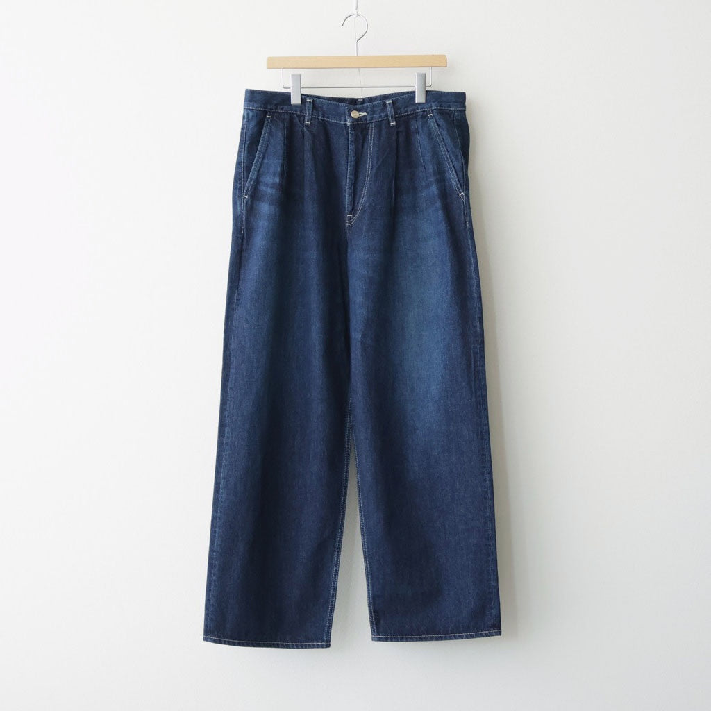 Selvage Denim Two Tuck Pants #INDIGO DARK FADE [GU263-40061DB]