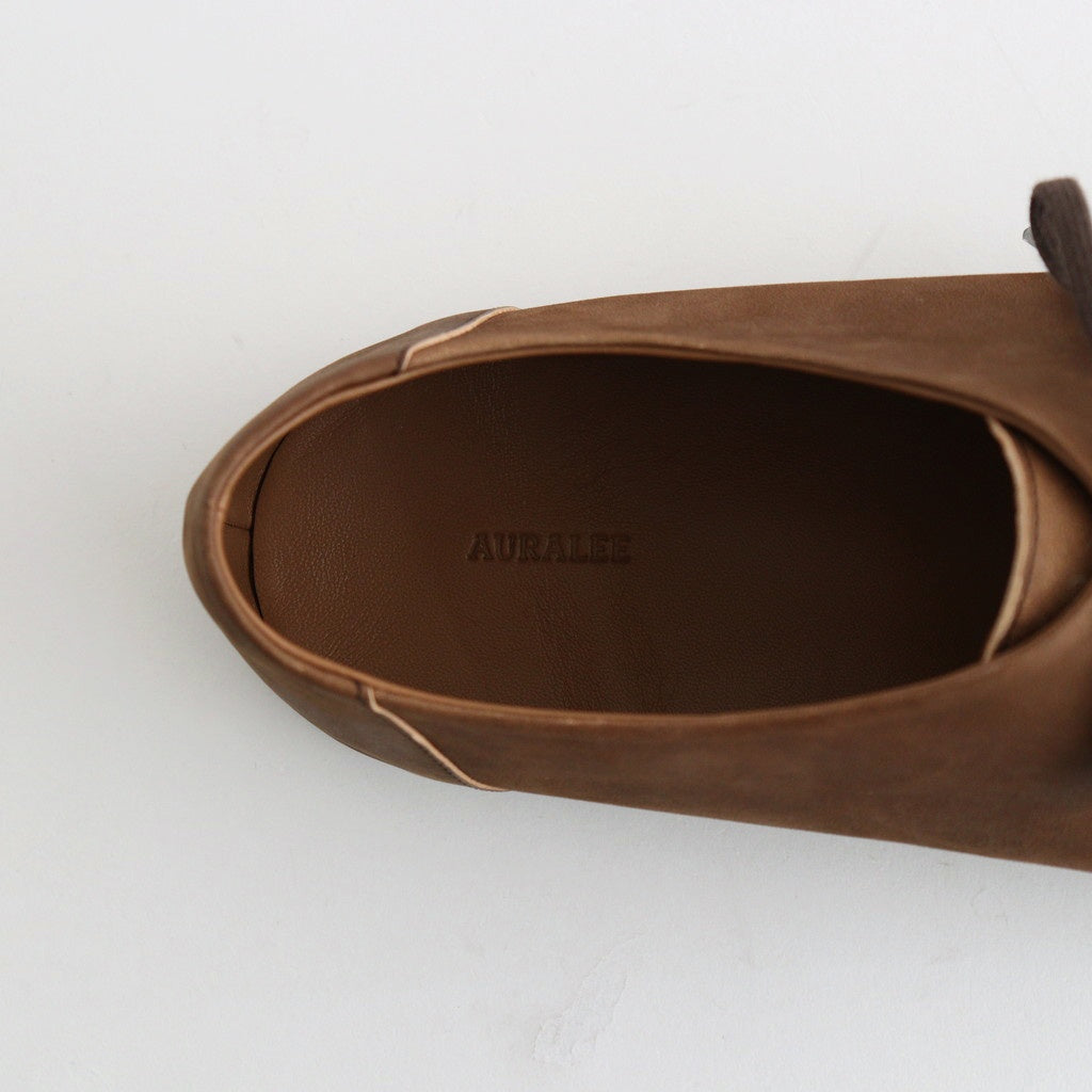 HORSEHIDE LEATHER LACE-UP SHOES #BROWN [A26AS03QD]