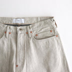 WESTERN DOUBLE KNEE PANTS WIDE CUT #GRAY WHITE [2541000409]