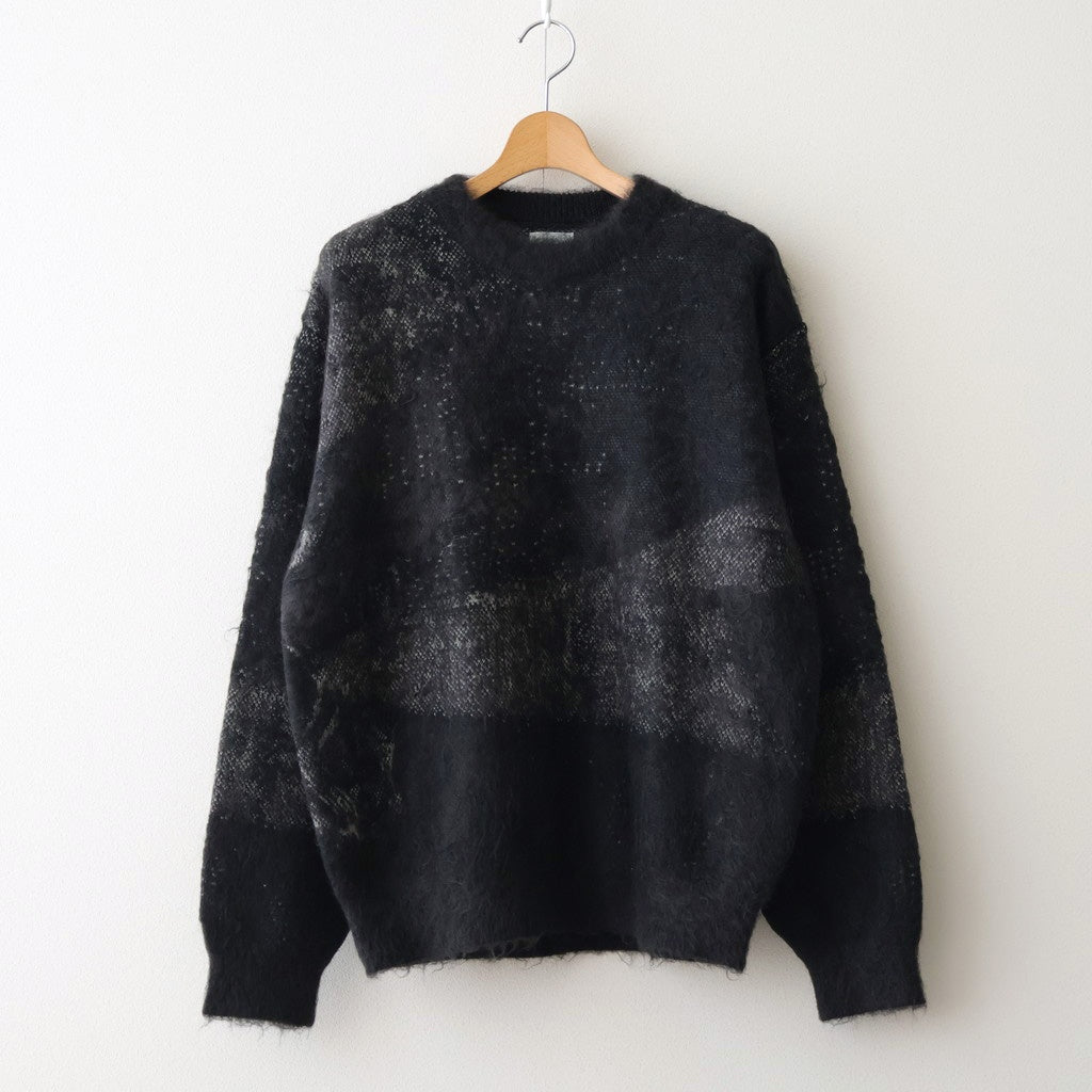 Abstract Jaquard Mohair Sweater #BLACK [YK26SS01236S]