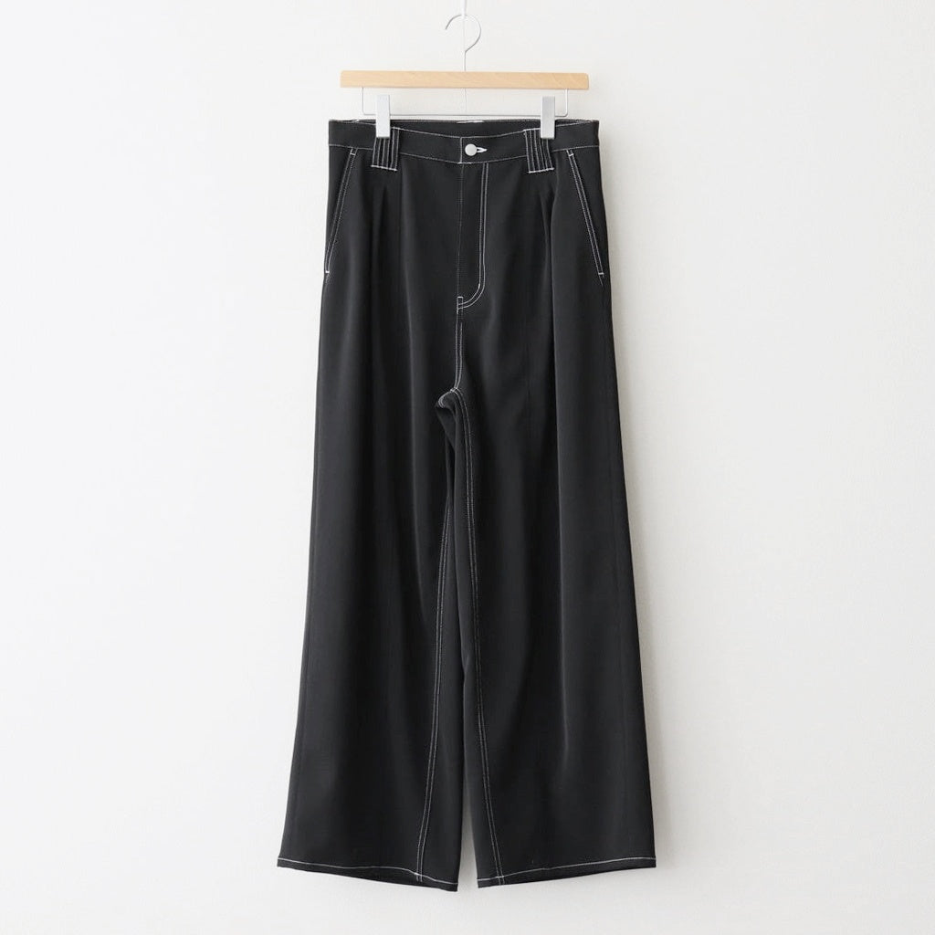 3PLEATED WIDE-LEG TROUSERS #CARBON BLACK [YK25SS0908P]