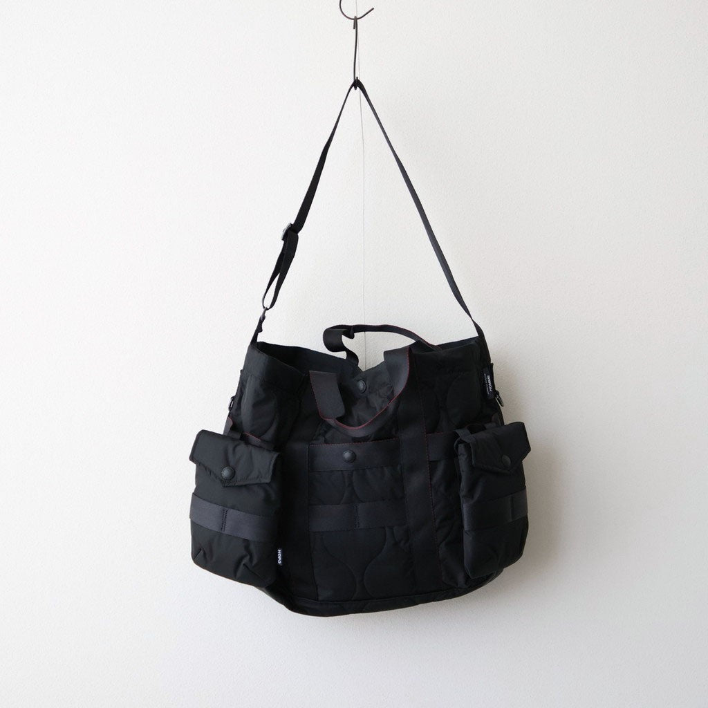 ナイロンツイルキルト 2WAY トートバッグ #BLACK [HR-K206-051]