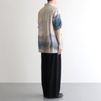 LANDSCAPE PRINTED OPEN COLLAR SHIRT #IVORY [YK25SS0933SH]
