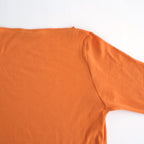 SUPER HIGH GAUGE SHEER RIB BOAT NECK L/S TEE #ORANGE [A00T05HF]