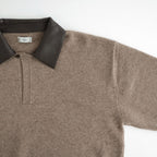 Leather-Trimmed Skipper Sweater #Beige [YK26FW01380S]