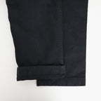GARMENT-DYED FINX CHINO ONE-TUCK WIDE PANTS #BLACK [A26AP01CP]