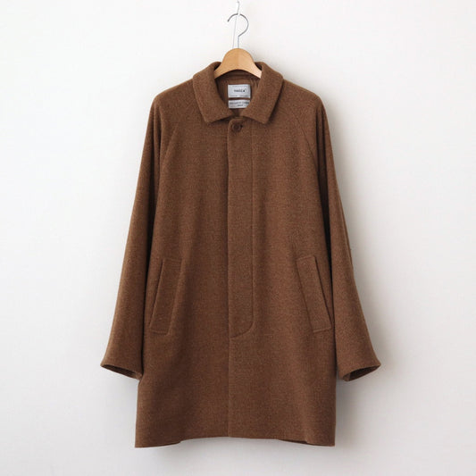 WOOL SOUTIEN COLLAR COAT SHORT #brown tweed [14551]