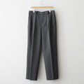 LIGHT WOOL MAX GABARDINE TWO-TUCK SLACKS #DARK GRAY [A25AP03MG]