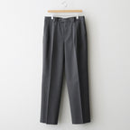 LIGHT WOOL MAX GABARDINE TWO-TUCK SLACKS #DARK GRAY [A25AP03MG]