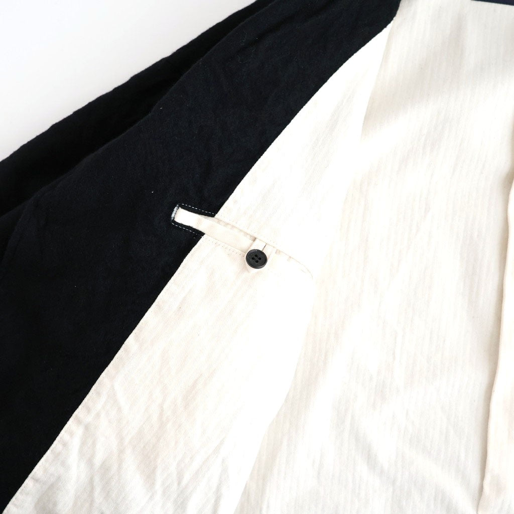 ウールサージ 製品縮絨ジャケット #BLACK [HR-J105-051]