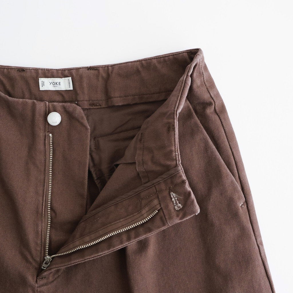 1pleated Wide Tapered Trousers #BROWN [YK26SS01181P]