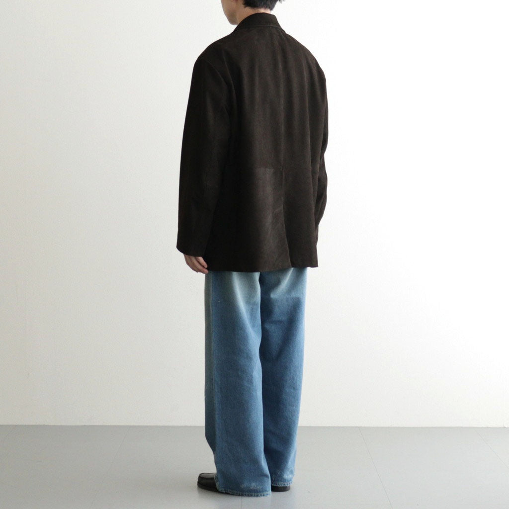 COW NUBUCK BLAZER #DARK BROWN [ST.1383]