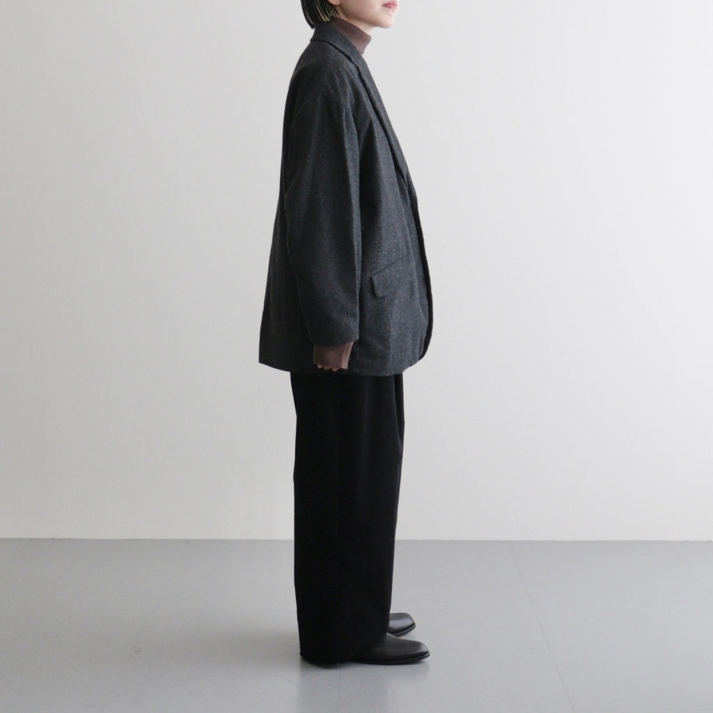 縮絨ウール2WAYカラーJK #CHARCOAL GRAY [D225-J332]