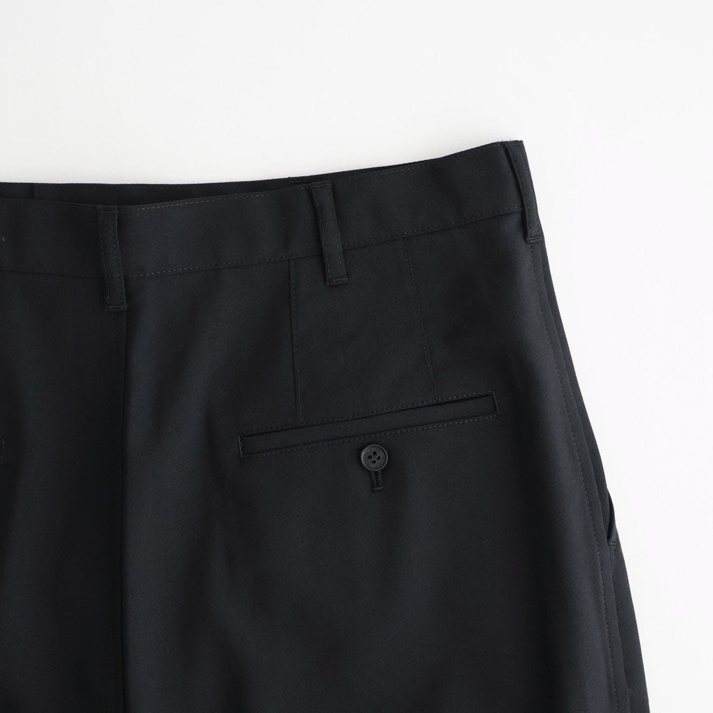 ウールポプリン トラウザーズ #BLACK [HQ-P102-051]