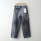 Selvage Denim Two Tuck Pants #BLACK_LIGHT FADE [GU261-40061LB]