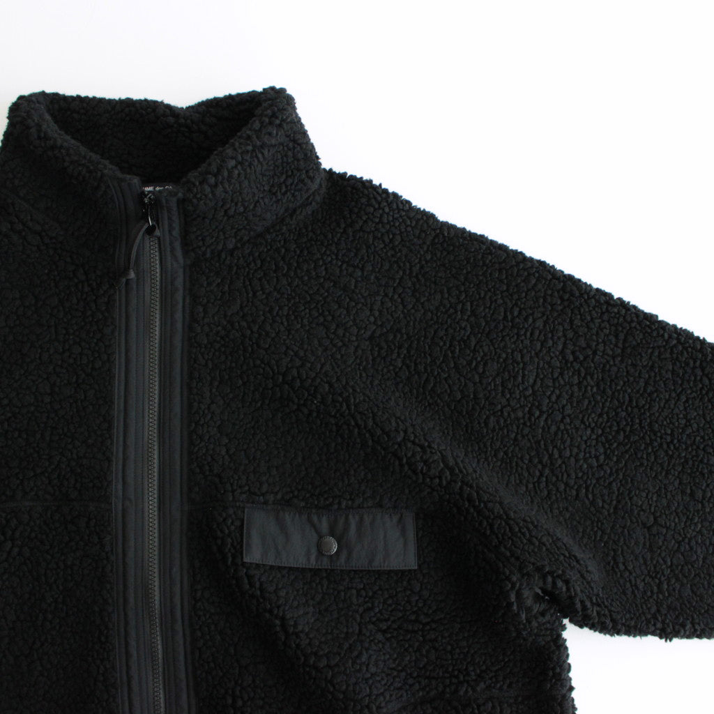 綿ウールボア ブルゾン #BLACK [HN-T018-051]