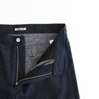 SILK NEP DENIM 5P WIDE PANTS #DARK NAVY [A26AP02SD]
