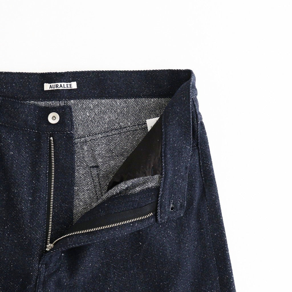 SILK NEP DENIM 5P WIDE PANTS #DARK NAVY [A26AP02SD]