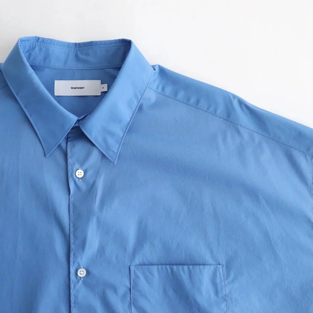 Broad L/S Oversized Regular Collar Shirt #BLUE [GM261-50001B]