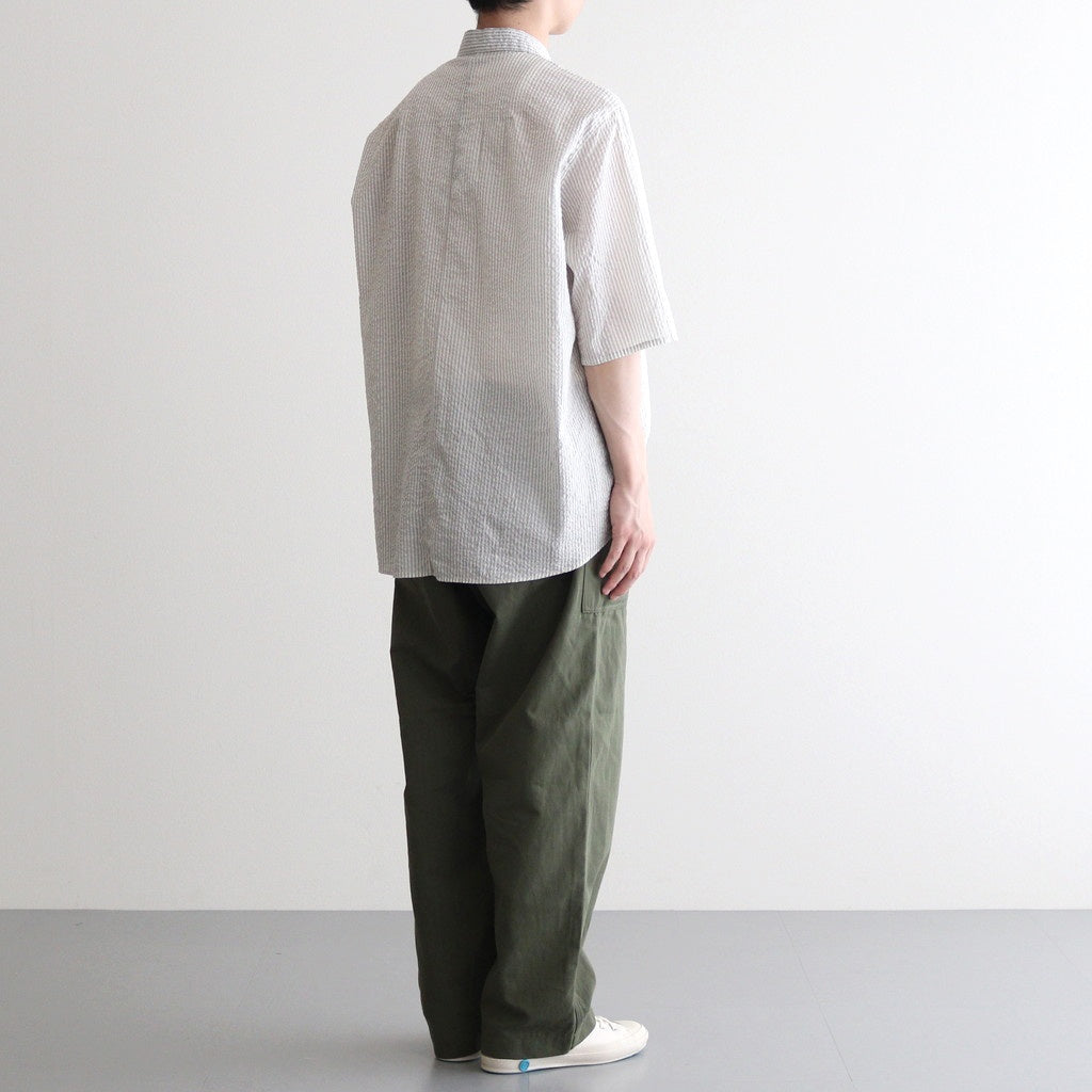 綿麻ヘリンボーン ベイカーパンツ #KHAKI [HO-P019-051]