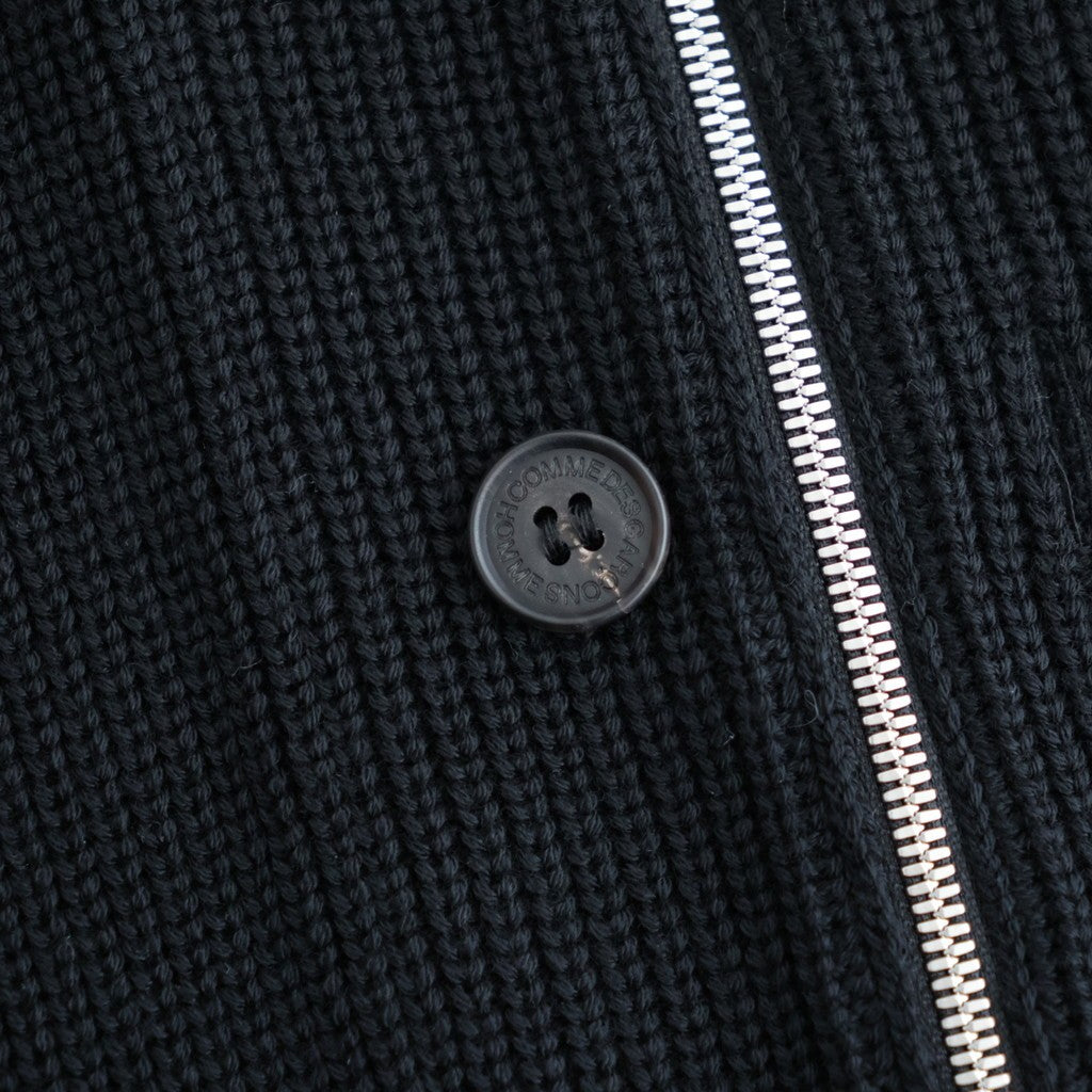 BATONER ウール梳毛片畔 Vネックカーディガン #NAVY [HR-N002-051]